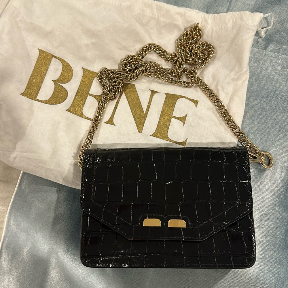 Bene - Samuel bag in black croc